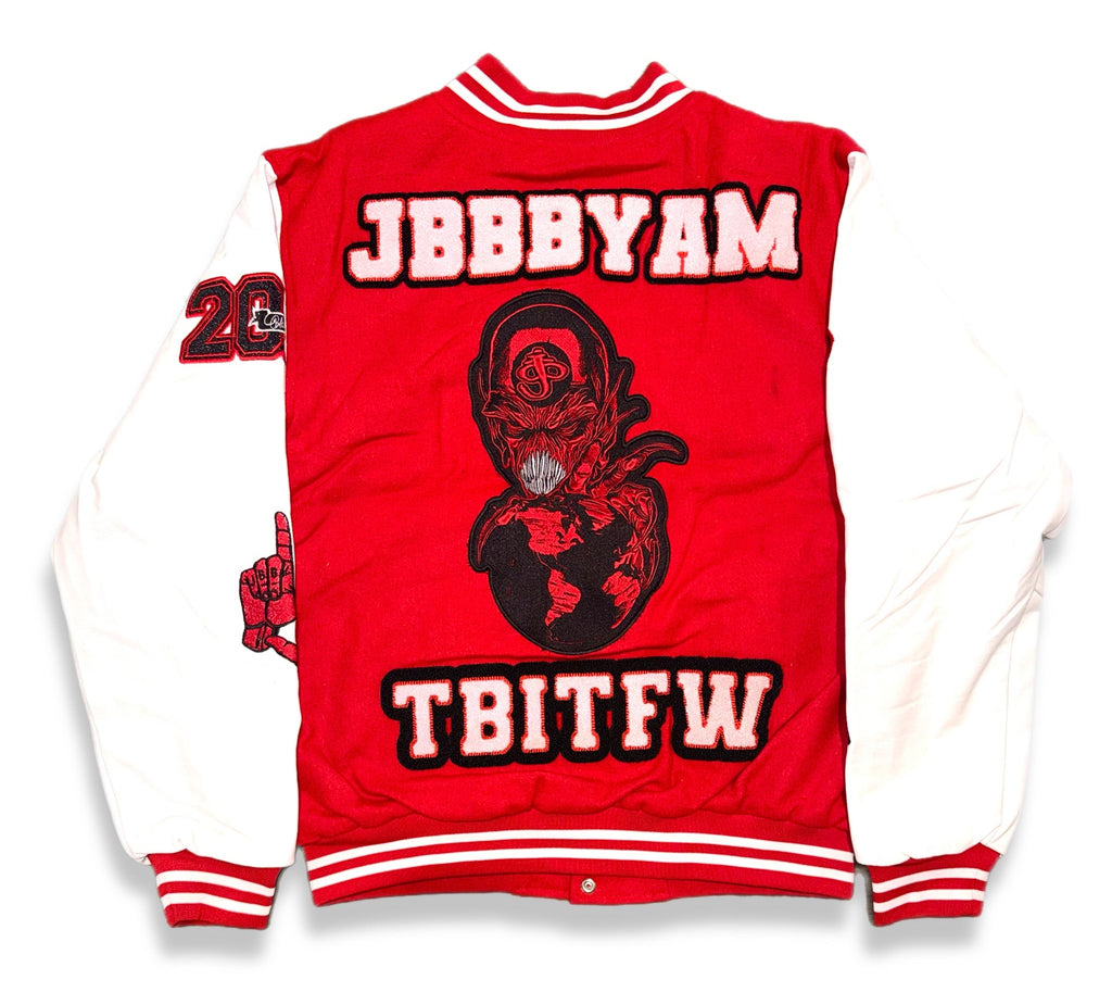 LARGER THAN LIFE VARSITY JACKET (RED)
