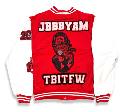 LARGER THAN LIFE VARSITY JACKET (RED)