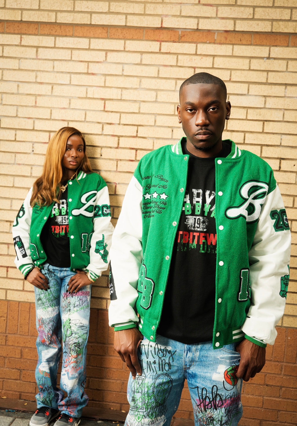 LARGER THAN LIFE VARSITY JACKET (GREEN)