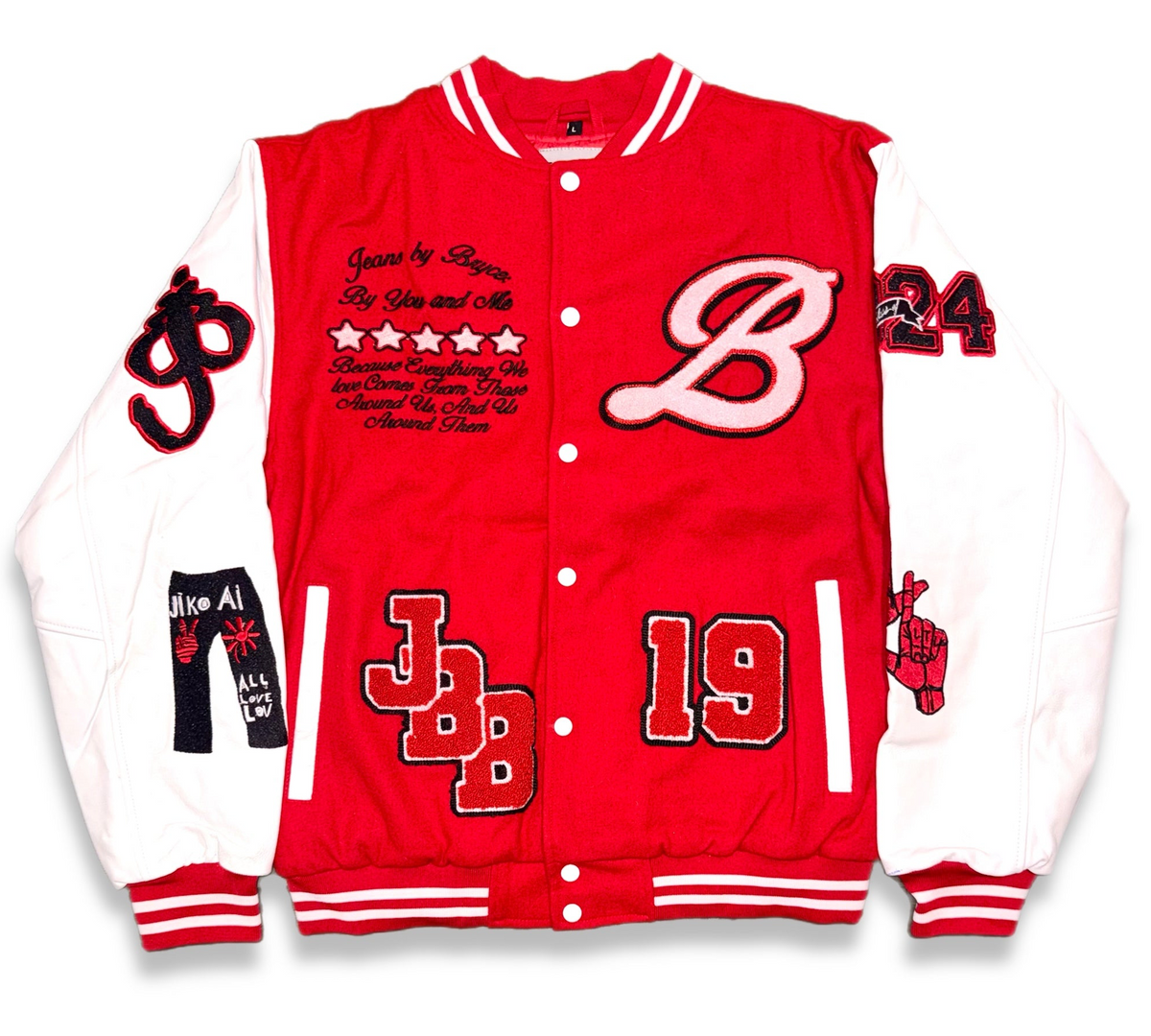 LARGER THAN LIFE VARSITY JACKET (RED)